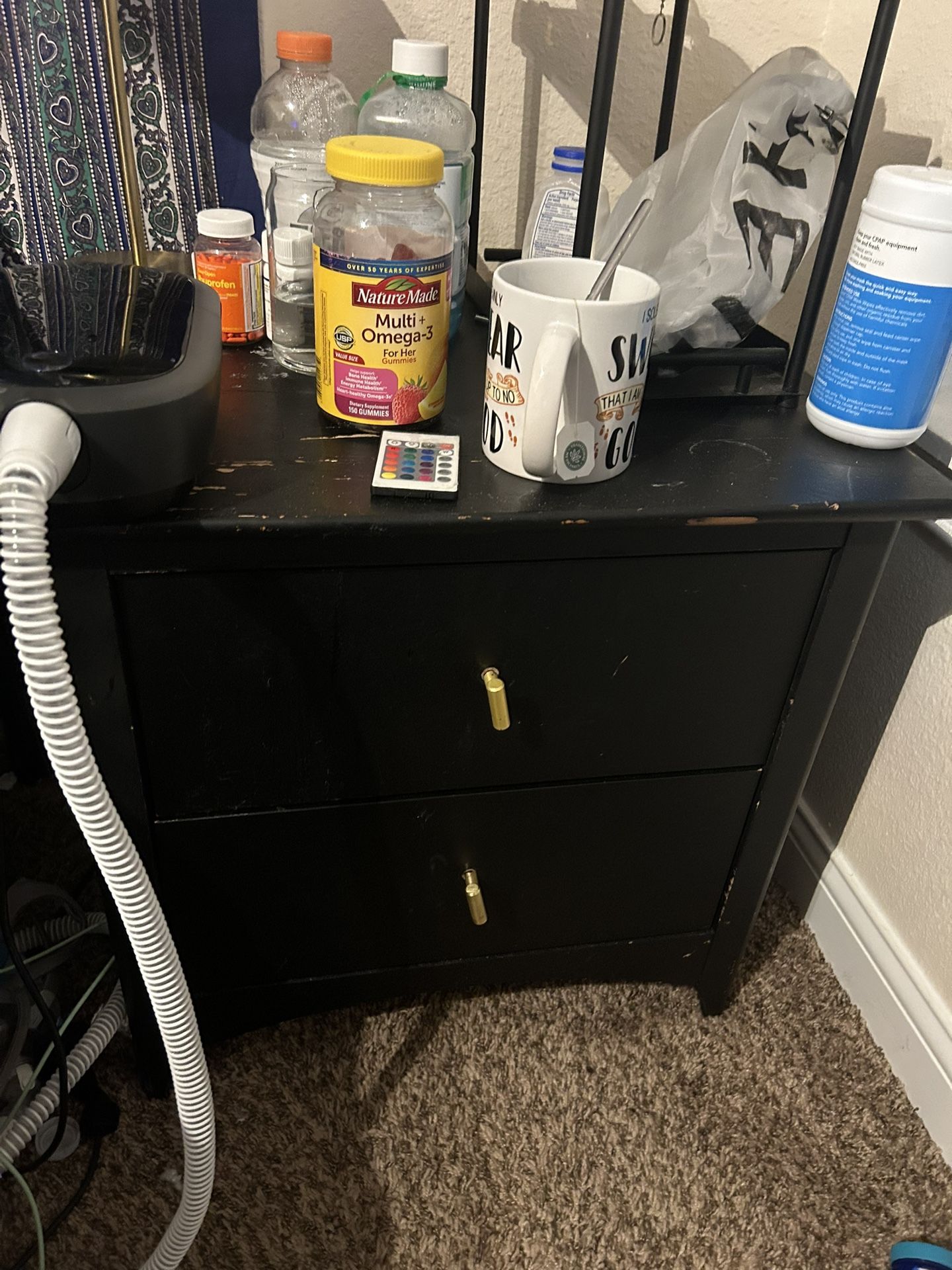 Two Black End Tables