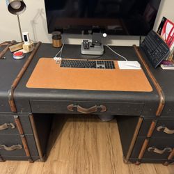 RICHARDS' TRUNK 64" DESK RESTORATION HARDWARE 