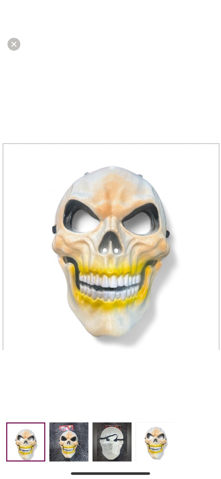 Halloween creepy Skull Mask one size adult