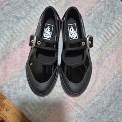 Patent Leather Mary Jane Vans Black