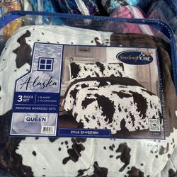 Queen Borrego 3 Pieces Blankets.   $30 