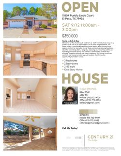 Open House 11-3pm Sat. 9/12