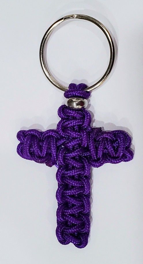 Paracord Cross Keychain