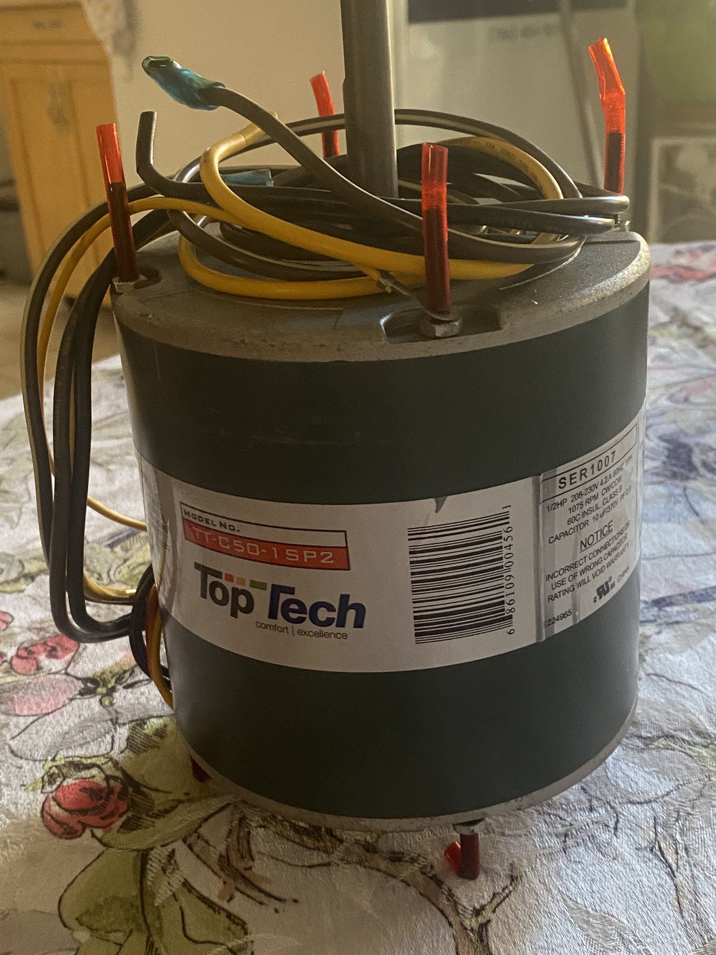 Condenser Motor 1/2 HP 1075 RPM’S