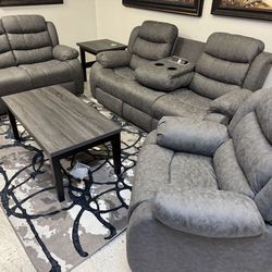 NEW RECLINING SOFA AND LOVESEAT WITH OPTIONAL RECLINER AND FREE DELIVERY