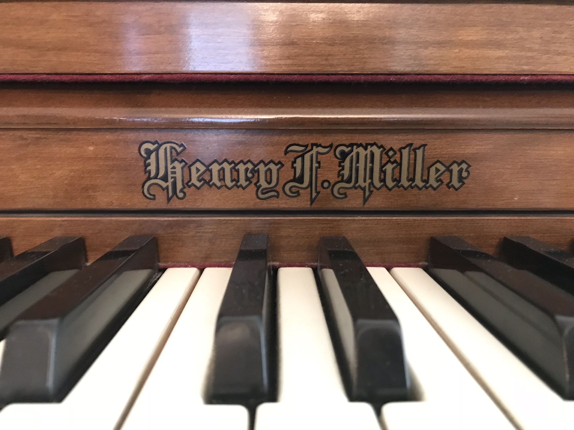 Henry F. Miller 100th Anniversary (1963) Upright Piano w/ Bench in GREAT Condition