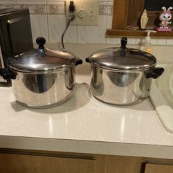 (2) Farberware Classic Series Stainless Steel 4 Qt Saucepot, New, $25 Each