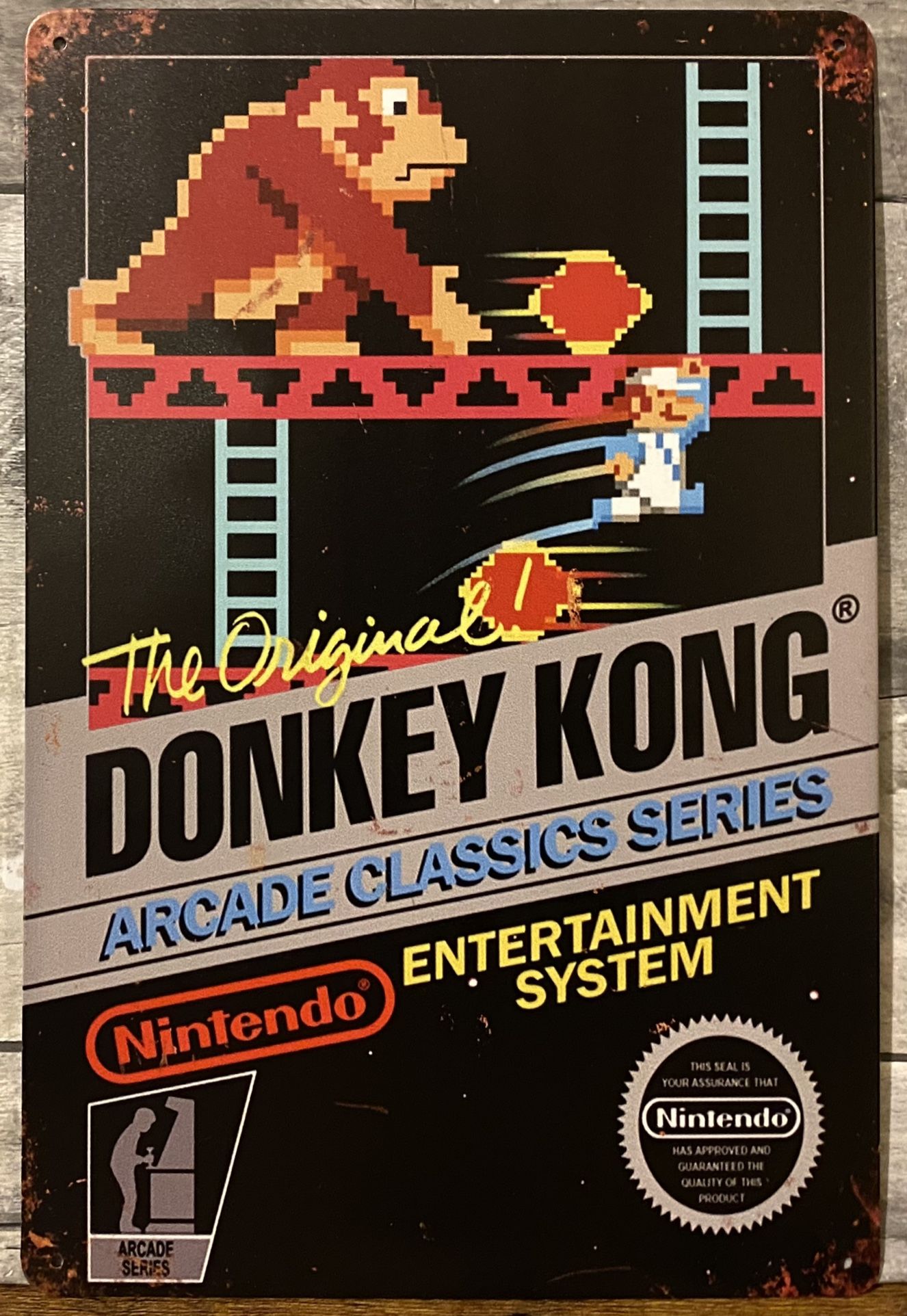 Nintendo Donkey Kong Arcade Metal Tin Sign Poster ~ Retro Man Cave Game Room