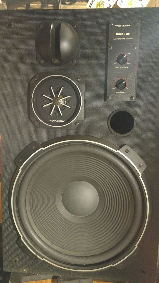 Realistic Mach 2 speakers pair of two.
