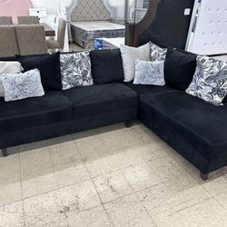 New Black Sectional