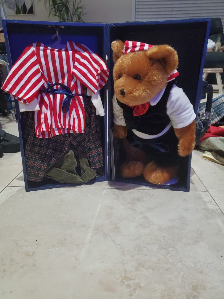 New Teddy Bear Clothes All In Suitcase 