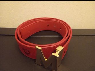 Red Mcm Belt 