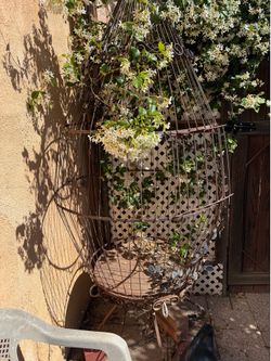 Wrought Iron Bird Cage, 6 ft