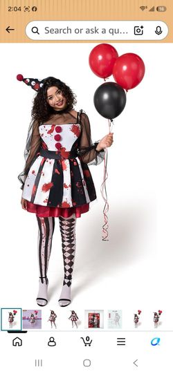 Creepy Clown Costume Women Medium $25