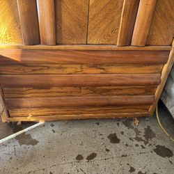 Older Dresser Very Heavy Oak Holds A lot