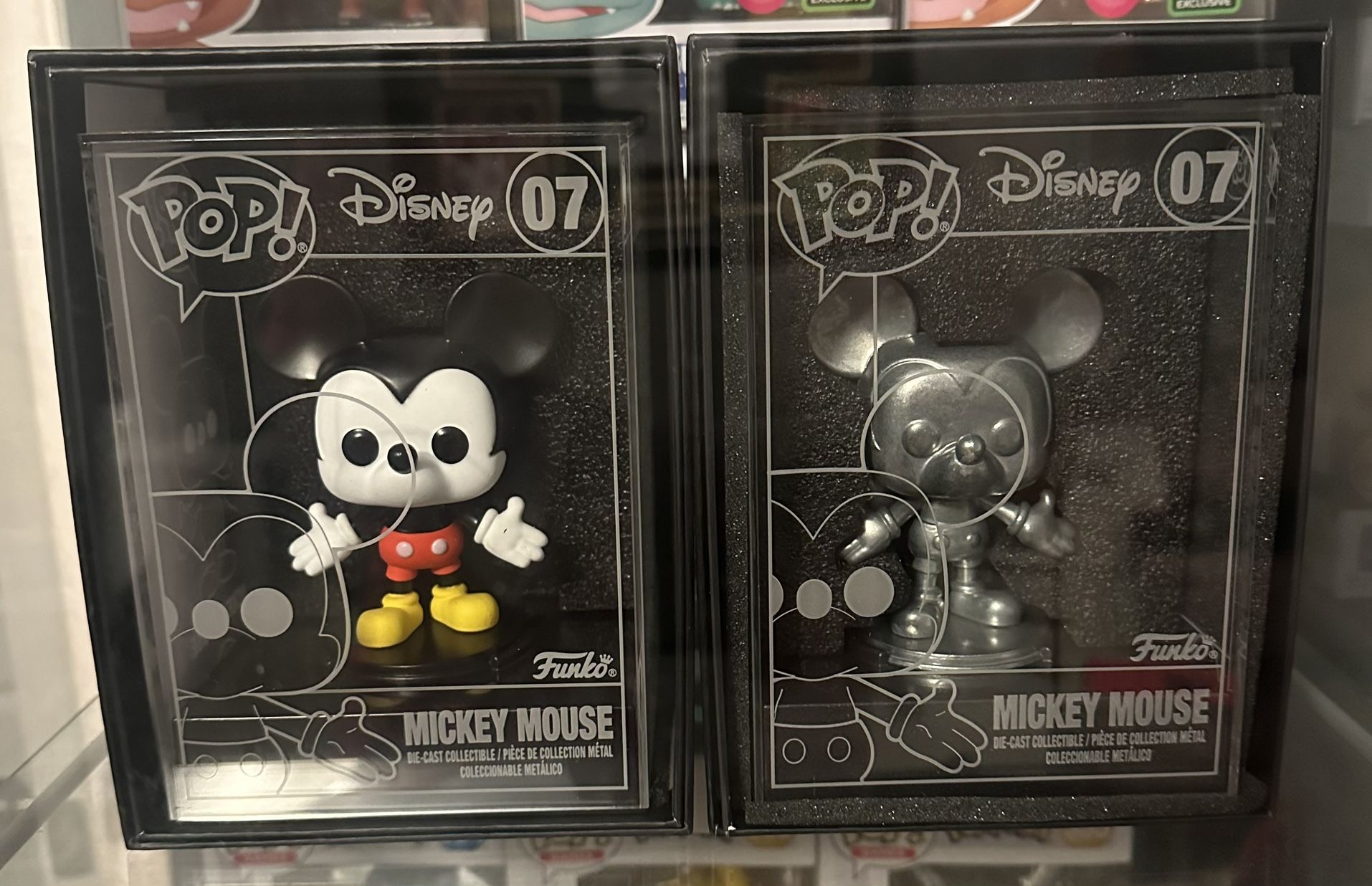 Funko Pop! Disney 07 Mickey Mouse Die-Cast Exclusive Pop. CHASE and Common SET