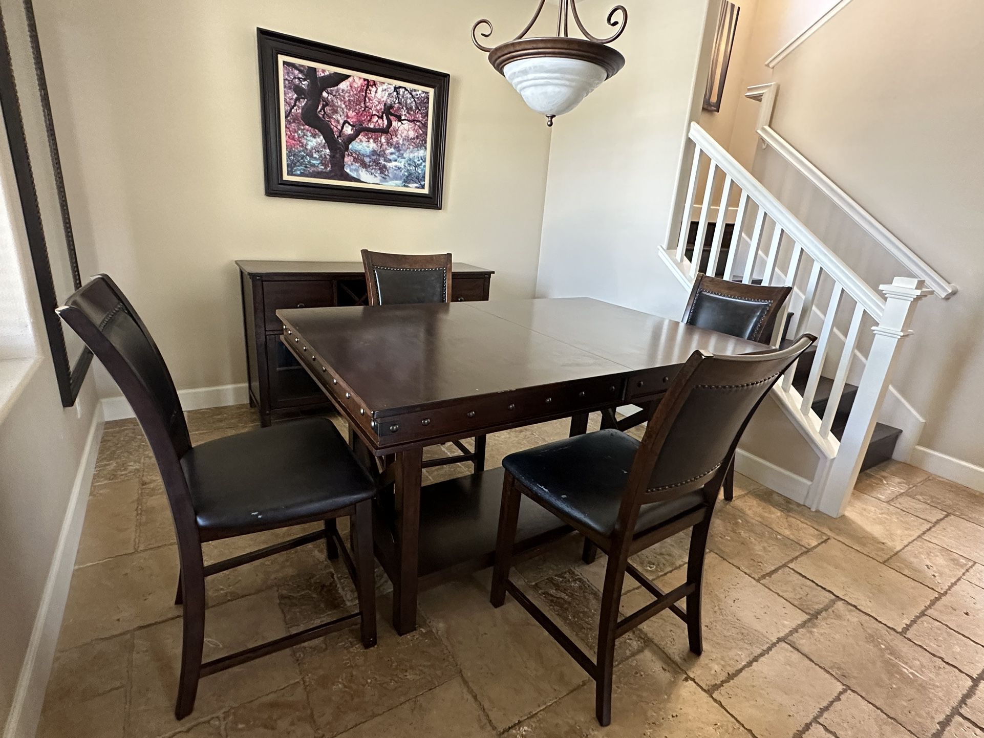 Dining Set For 6 And Credenza 