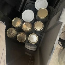 Lot Of Glass Cups, Mugs And Canning Cups