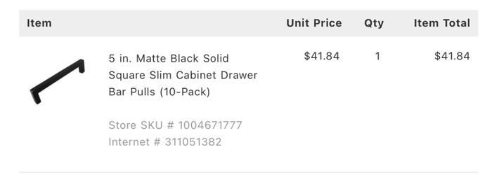 Black cabinet door handles
