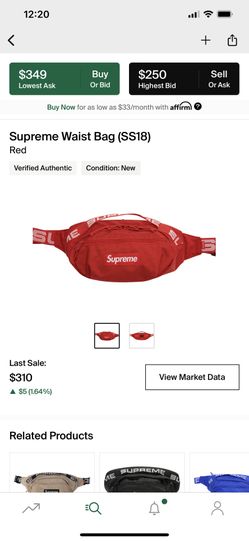 Supreme Waist Bag SS18 Fanny Pack Brand - Red