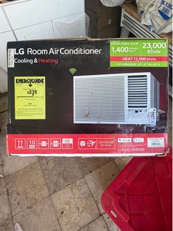 LG 23,000 BTU 230/208-Volt Window Air Conditioner Unit Cools 1400 sq. ft. w/ Heater,Wi-Fi Enabled and Dehumidifier in White. $600  Brand New