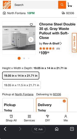 New - Cabinet Double Bottom-Mount Pull-Out Trash Can