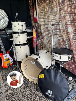 🔥 White Pearl SST COMPLETE DRUM SET W/ZILDJIANS!