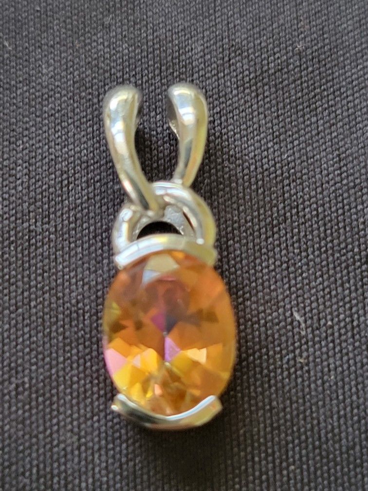 Bramd NEW Genuine Yellow TOPAZ, CITRINE Pendant