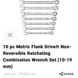 Snap On Ratchet Wrench Set MM