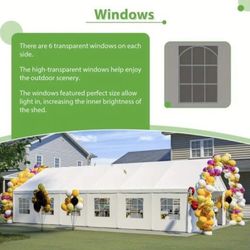 20' x 40' Canopy Party Tent & Carport - Heavy Duty Outdoor Wedding Gazebo Event Shelter Canopy for Outdoor Event, Wedding, Birthday