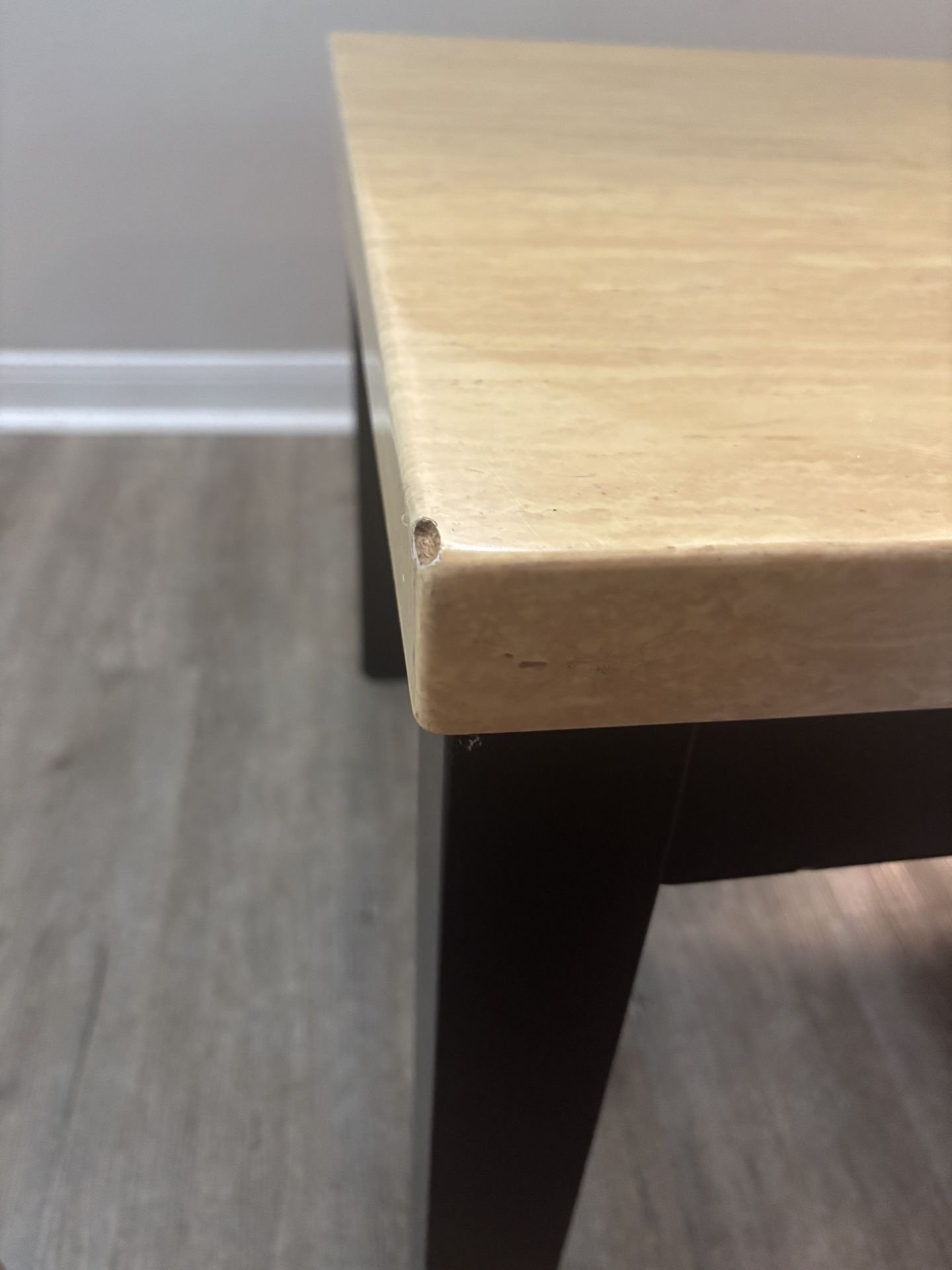 Cream Faux Marble Coffee Table