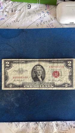 1953 US $2 Red Seal Legal Tender Note