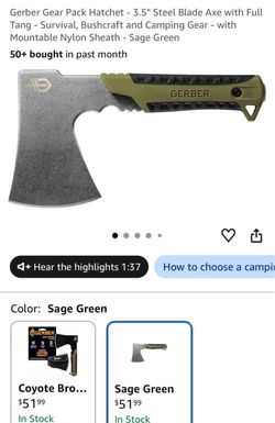 Gerber Gear Pack Hatchet – Sage Green