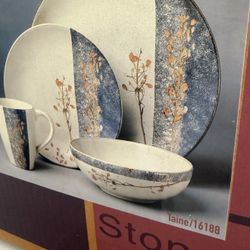 222 Fifth Taine Stoneware 16 pcs Dinner set 