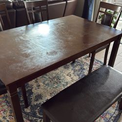 Dining Table 4 Chairs With Bench