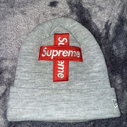 supreme cross box logo beanie