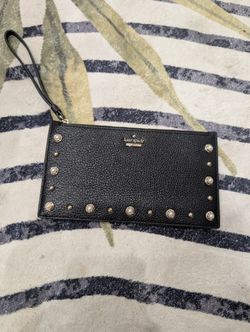Kate Spade Black Studded Wristlet Wallet
