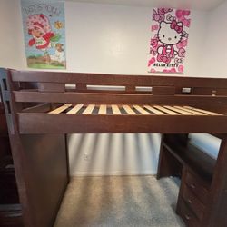 Wooden Loft Bed 