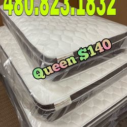 New Queen Plush Pillow Top 