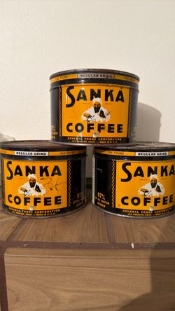 Vintage Sanka Coffee Tins Set of 3