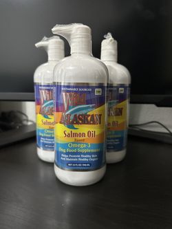 Wild Alaskan Salmon Oil Omega-3 Dog Food Supplement 