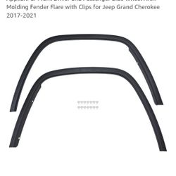 ApplianPar Front Driver and Passenger Side Wheel Arch Molding Fender Flare with Clips