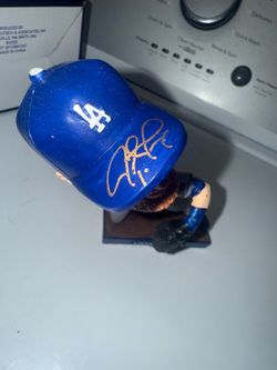Dodgers Justin Turner signed bobblehead signed in gold