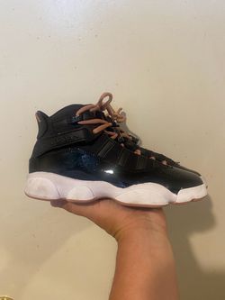Jordan 6 Rings Black/Rust Pink Shoes size Youth : 4Y