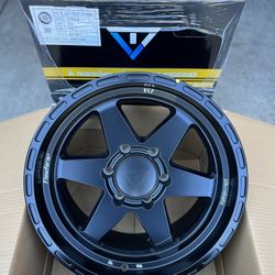 VLF FLOW FORM S7 6x139.7 6x5.5 17x8.5 -10 OFFSET MATTE BLACK 6 SPOKES 4 WHEELS