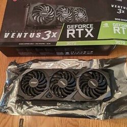 MSI GeForce RTX 3070 VENTUS 3X OC 8GB GDDR6 Graphics Card