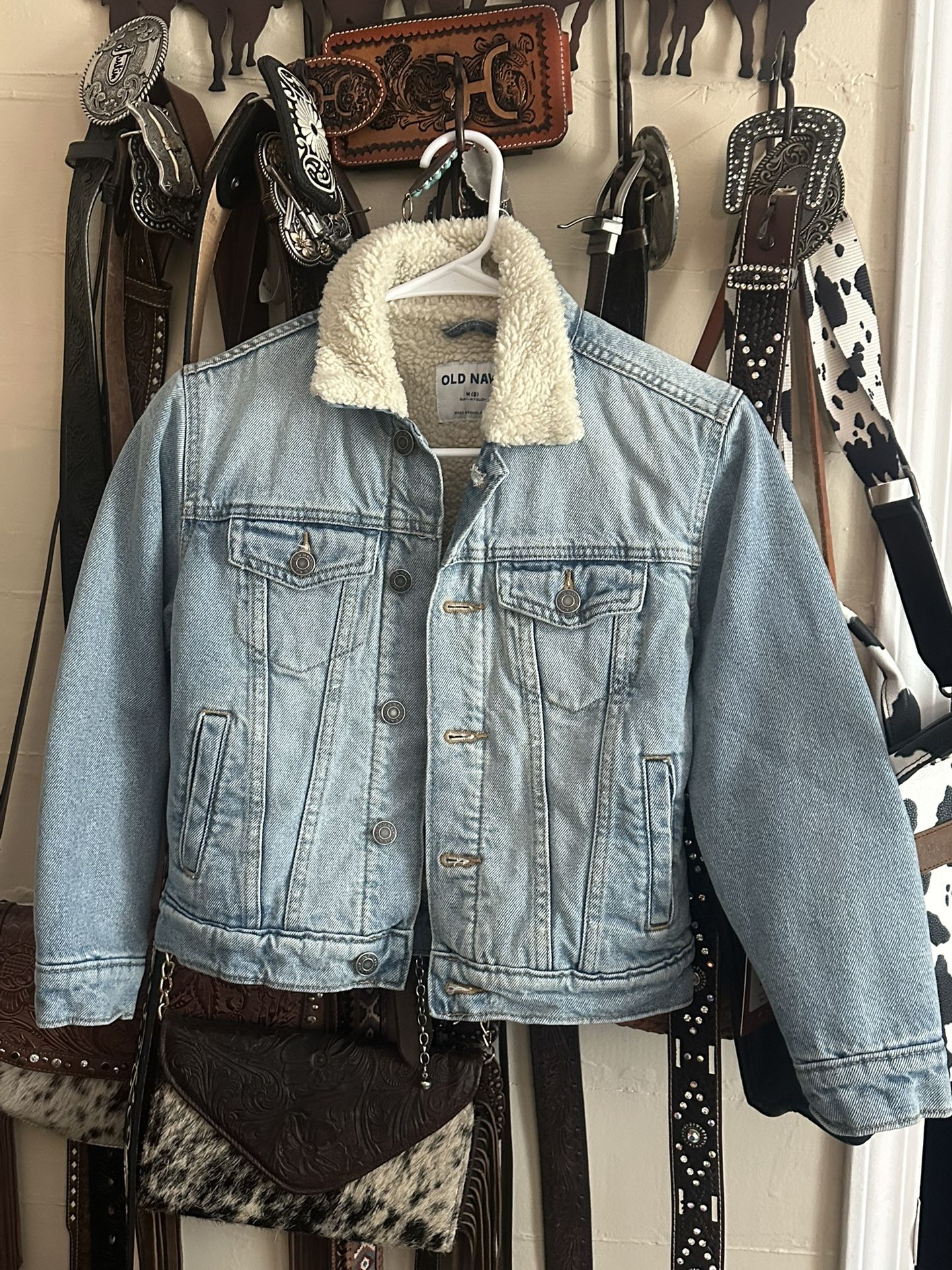Old Navy Jean Sherpa Jean Jacket