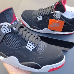 Brand New Air Jordan 4 Black, Cement Gray and Red , Bred 4, Size 11 From Nike, 308497 060