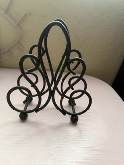 Decorative Metal Scroll Napkin Holder