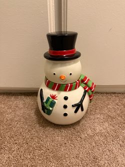 Snowman Ceramic cokkie s jar